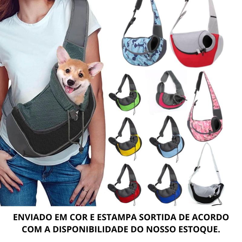 Mochila Bolsa Canguru Transversal Para Transporte PET