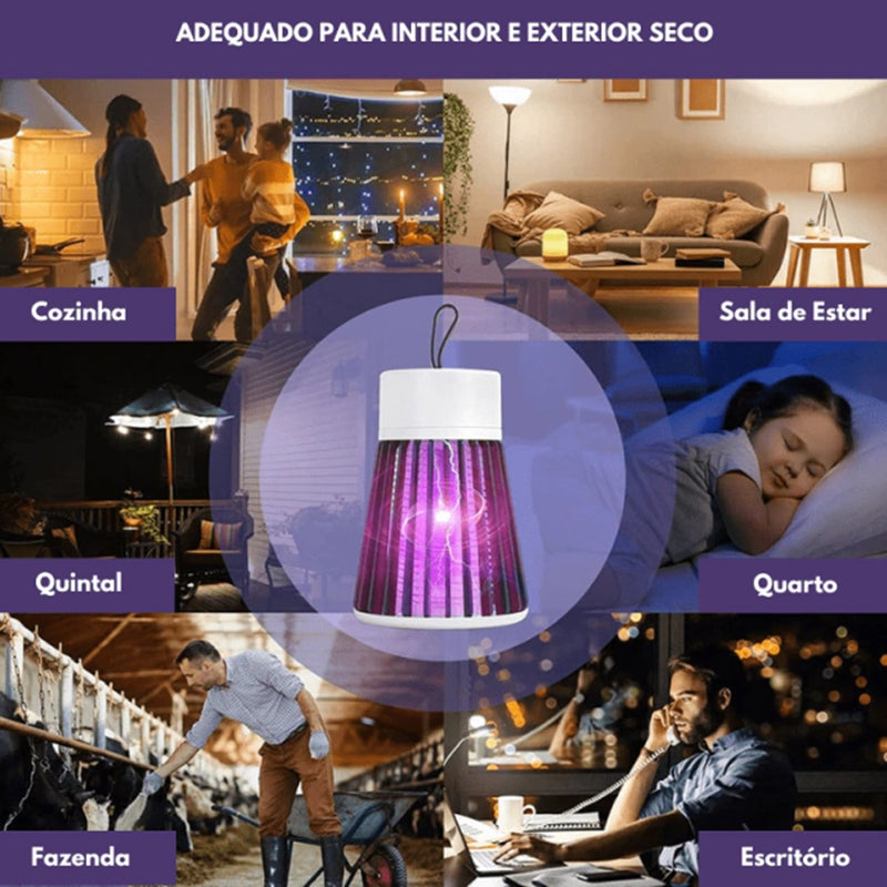 Repelente Eletrônico Armadilha Mata Pernilongo Mosca Portátil