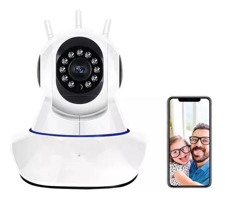 Câmera IP Wifi Wireless Sem Fio Hd 3 Antenas com Visão Noturna Babá eletrônica