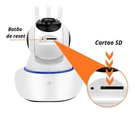 Câmera IP Wifi Wireless Sem Fio Hd 3 Antenas com Visão Noturna Babá eletrônica