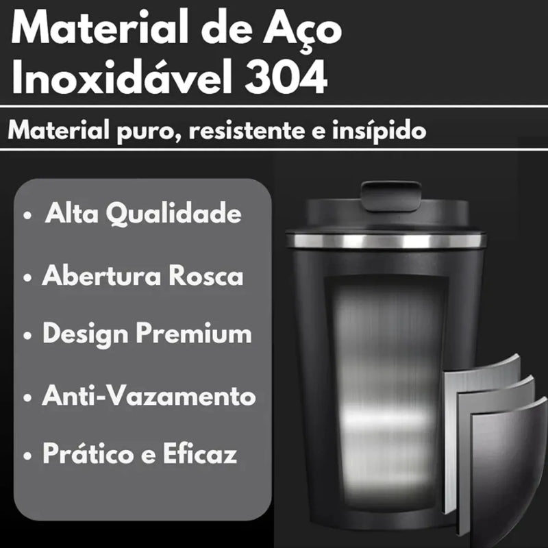 Copo Térmica 500ml Inox C/ Display Digital Temperatura